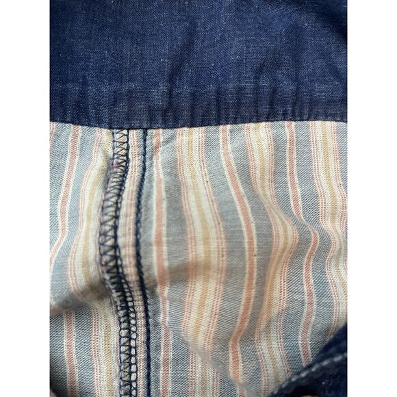 Max Studio Women's Lined Denim Sleeveless A-Line Dress, Navy Blue Small - Picture 6 of 12